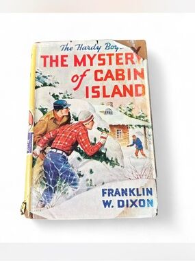 💜 The Hardy Boys Mystery of Cabin Island - Franklin W. Dixon (Hardcover, 1929)